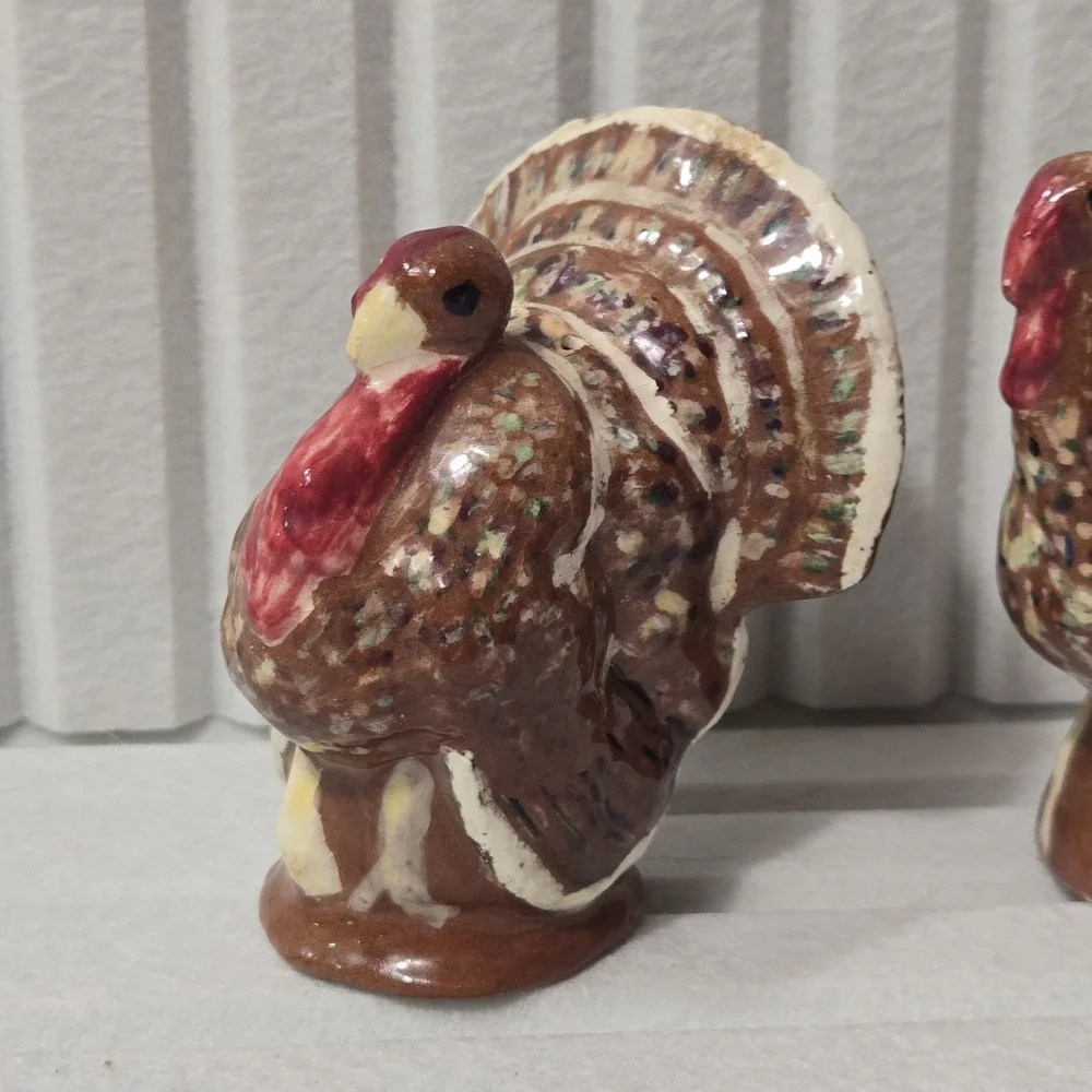 Hand Paint Turkey Salt And Pepper‎ Shakers.